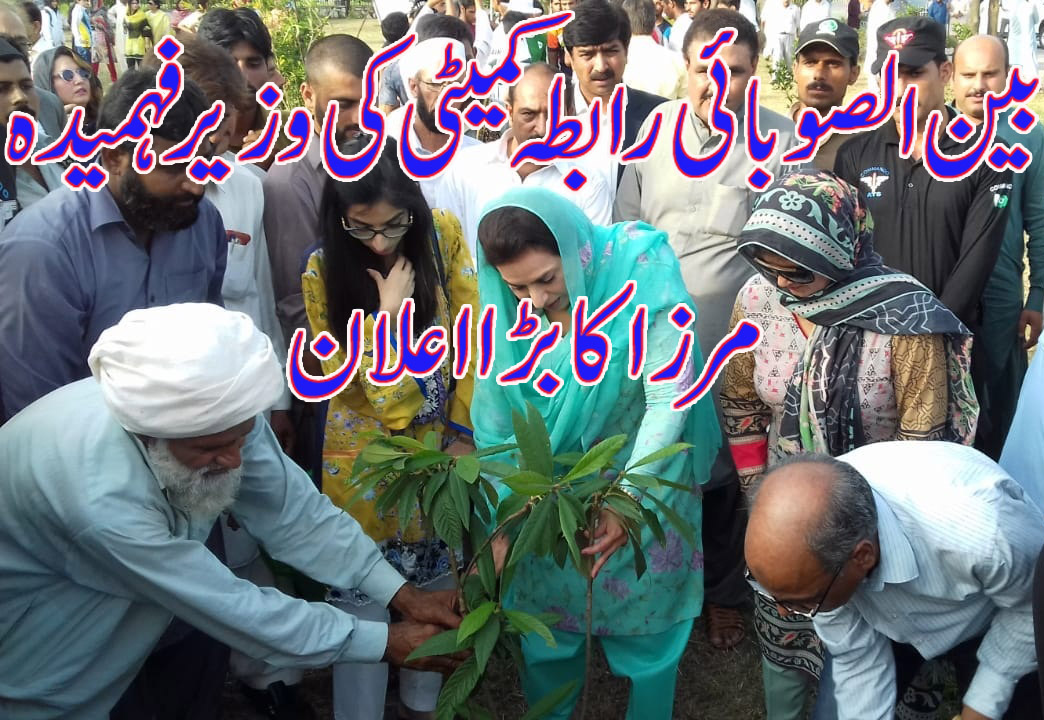 فہمیدہ مرزا کا بڑا اعلان