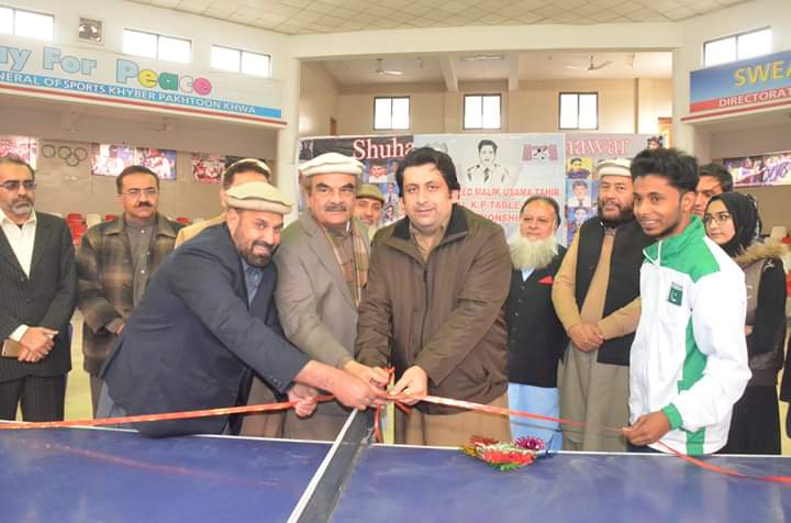 شہید اسامہ طاہر میموریل انٹر ڈویژنل ٹیبل ٹینس چیمپئن شپ کارنگاررنگ آغاز