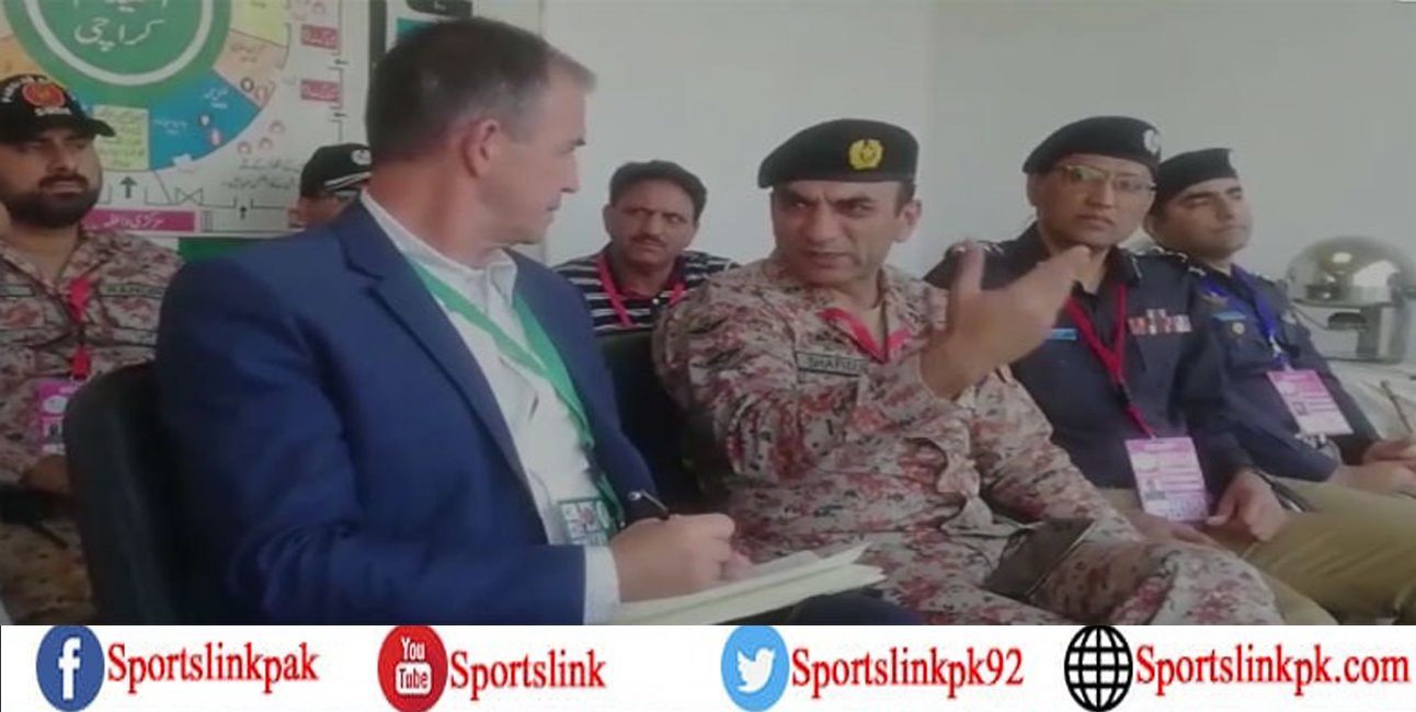 پاکستان رینجرز کی آسڑیلوی اور بنگلہ دیشی کرکٹ مندوبین کو سکیورٹی بارے بریفنگ