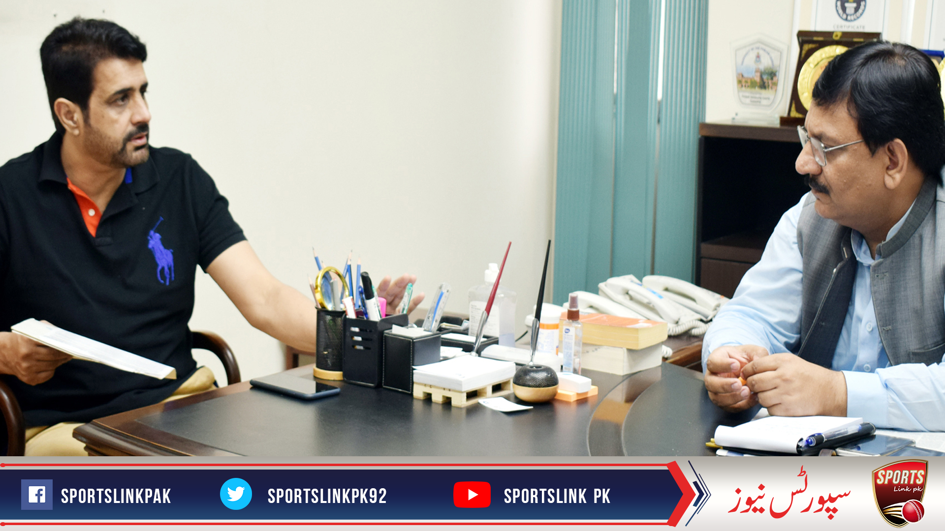ڈائریکٹر جنرل سپورٹس پنجاب عدنان ارشد اولکھ سے سیکرٹری پاکستان ہاکی فیڈریشن محمد آصف باجوہ کی ملاقات