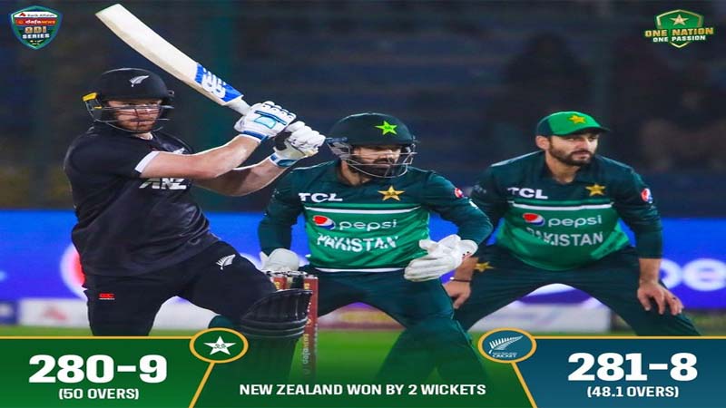 نیوزی لینڈ نے فیصلہ کن ون ڈے میں پاکستان کو شکست دیکر سیریز جیت لی، فخر کی سنچری رائیگاں