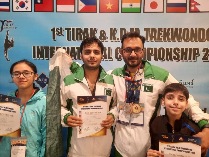 بینکاک میں پاکستان کے تین رکنی تائیکوانڈو ٹیم نے کئی میڈلز اپنے نام کرکے پاکستانی پرچم سربلند کیا۔