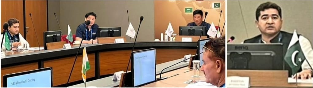 صدر پاکستان فیڈریشن بیس بال سید فخر علی شاہ کی ویسٹ ایشیائی سربراہی اجلاس میں شرکت