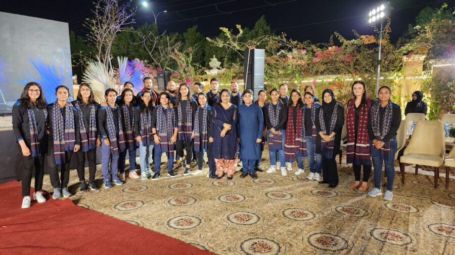 پاکستان اور جنوبی افریقہ کی خواتین ٹیموں کے اعزاز میں عشائیہ۔