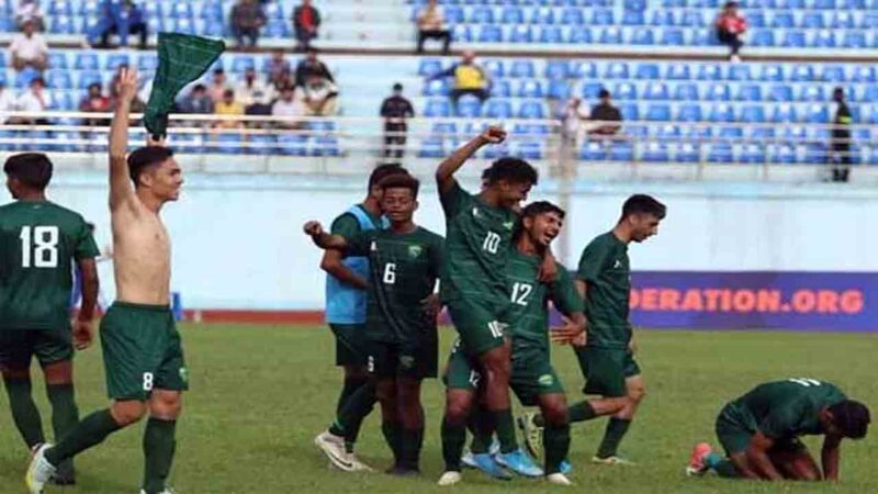 ساف انڈر 19 چیمپئن شپ ; پاکستان نے فائنل کے لئے کوالیفائی کر لیا.