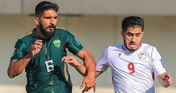 فیفا ورلڈکپ کوالیفائنگ میچ میں تاجکستان کی پاکستان کوشکست.