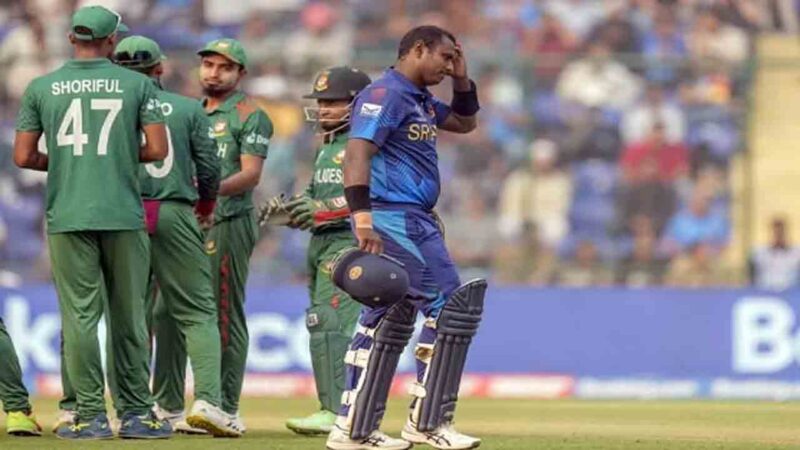 تاریخ میں پہلی بار انٹرنیشنل کرکٹ میں سری لنکا بلے باز بغیر کوئی گیند کھیلے آؤٹ