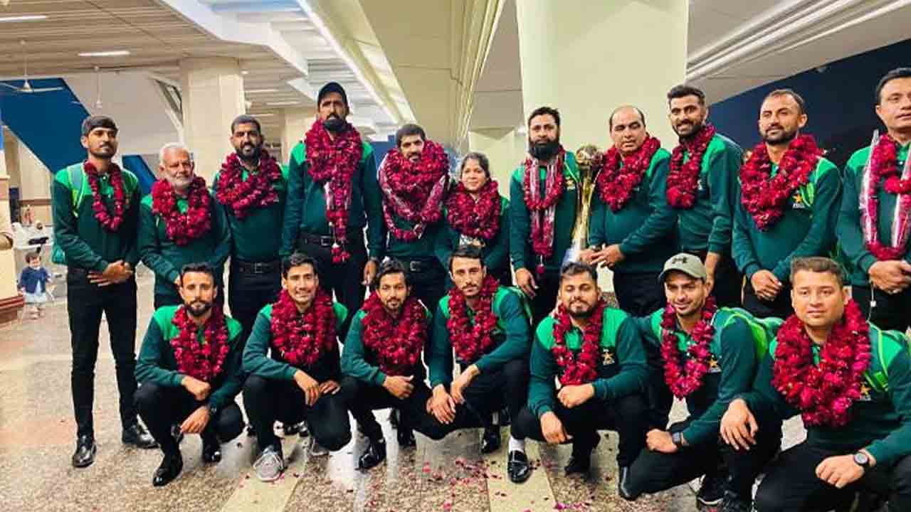  ڈیف ٹی 20 ورلڈ کپ 2024ء کی فاتح پاکستانی ٹیم وطن واپس پہنچ گئی