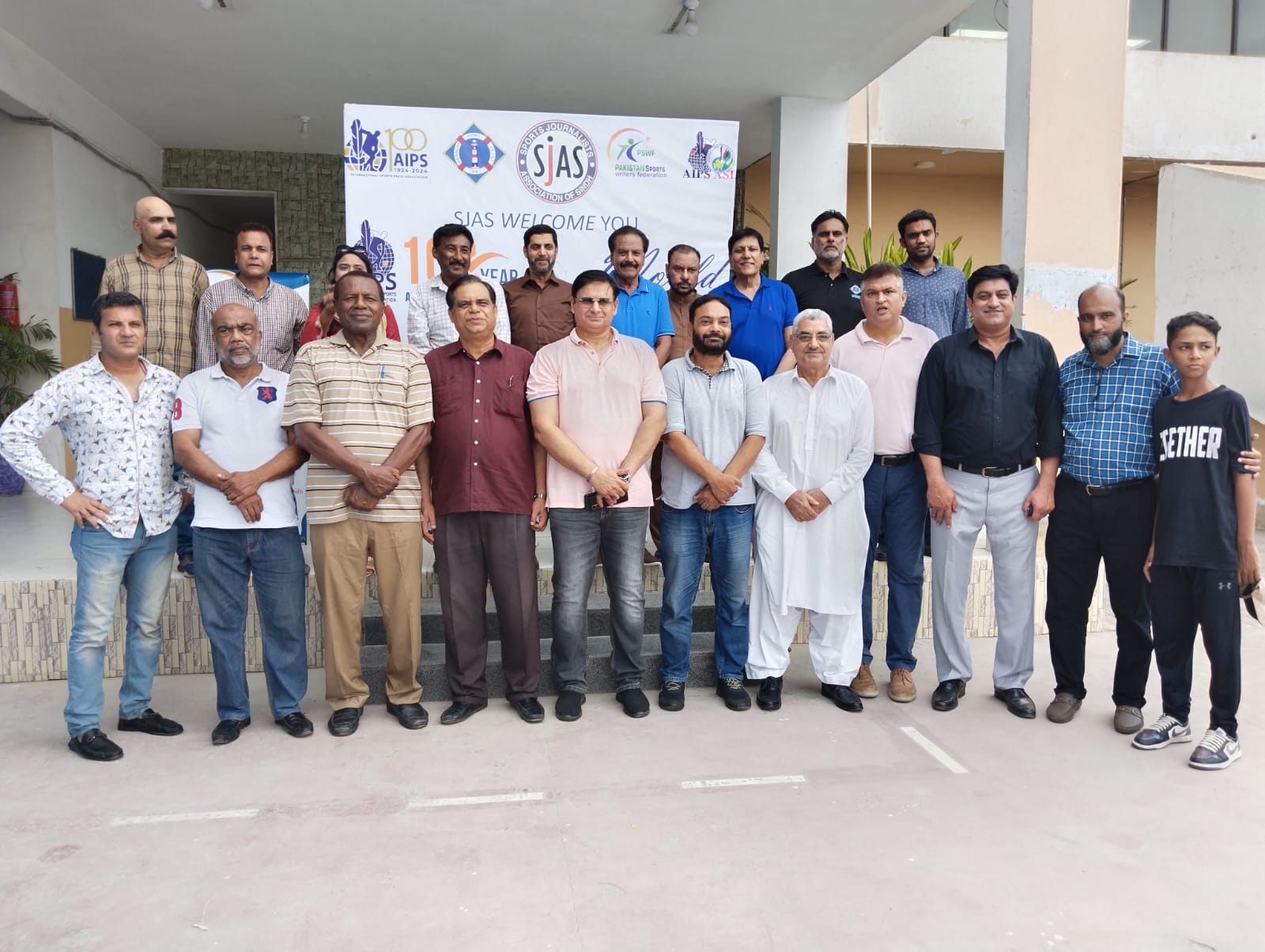 سجاس کے تحت اسپورٹس جرنلسٹس کی عالمی تنظیم "AIPS" کا سواں یوم تاسیس اور ورلڈ اسپورٹس جرنلسٹس ڈے منایا گیا