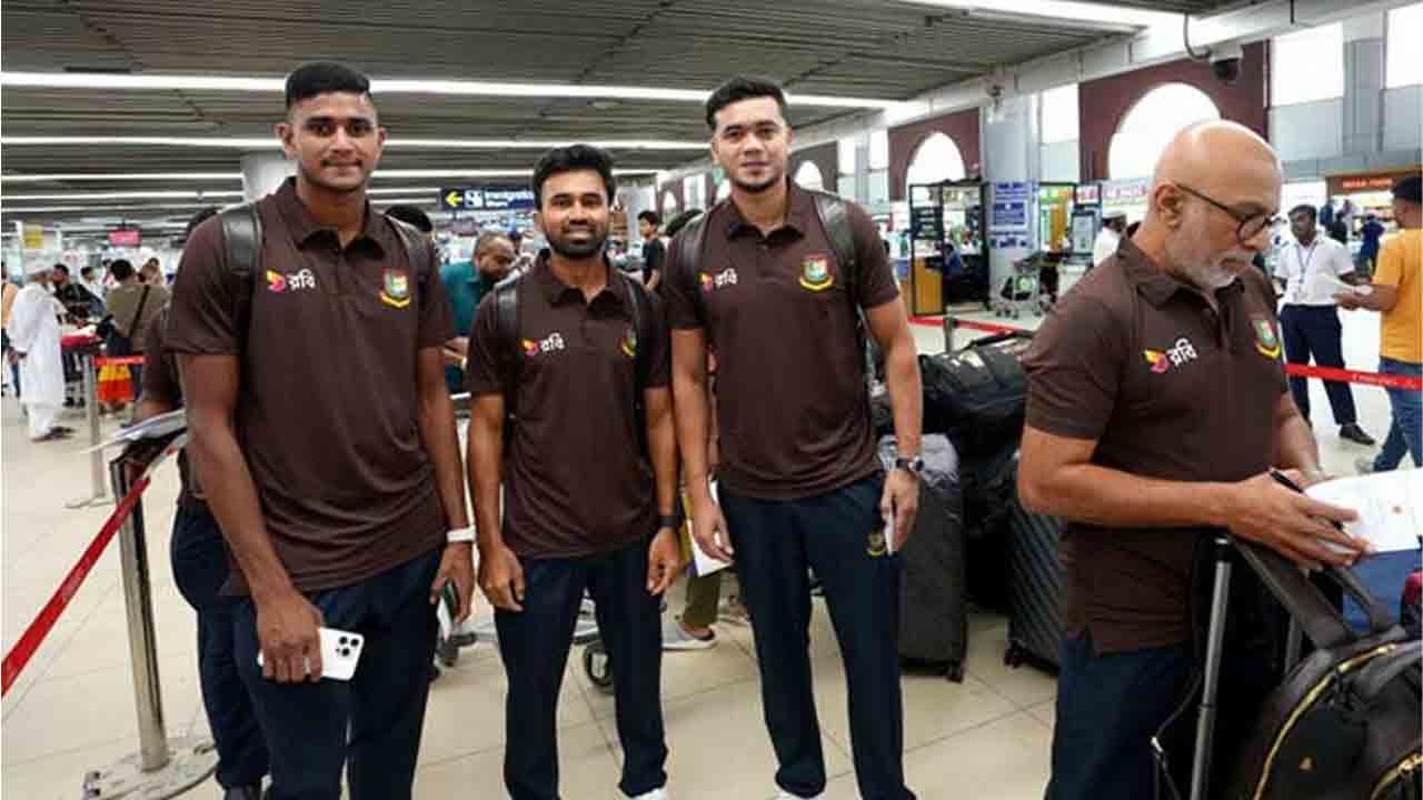  بنگلہ دیش کرکٹ ٹیم دو ٹیسٹ میچز کی سیریز کے لیے لاہور پہنچ گئی