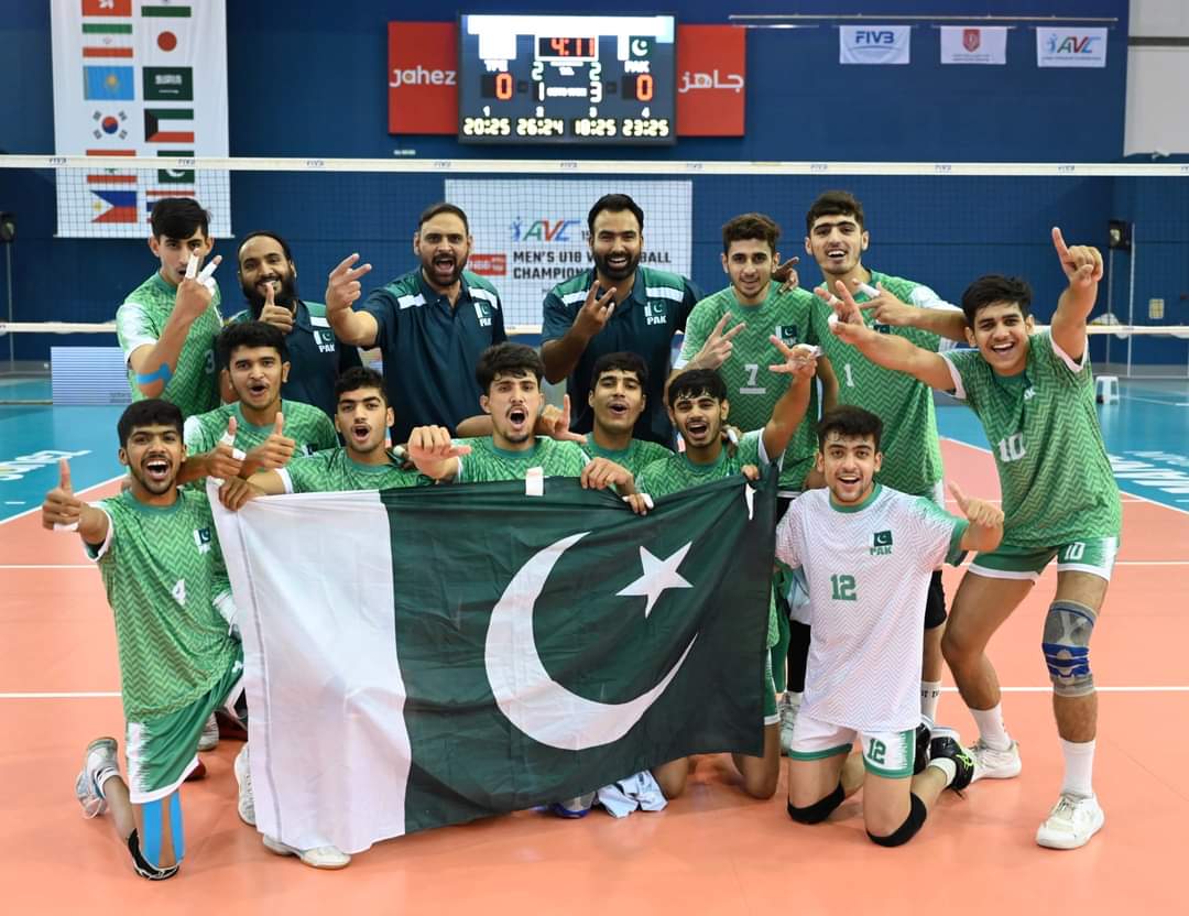پاکستان انڈر 18 والی بال ٹیم نے تاریخ میں پہلی بار ورلڈ چیمپئن شپ کے لئے کوالیفائی کرلیا