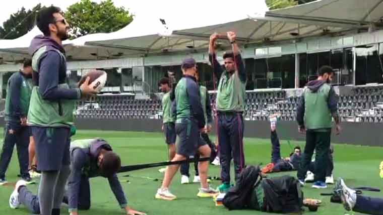 دورہ نیوزی لینڈ ; پاکستانی ٹیم کا کرائسٹ چرچ میں ٹریننگ سیشن