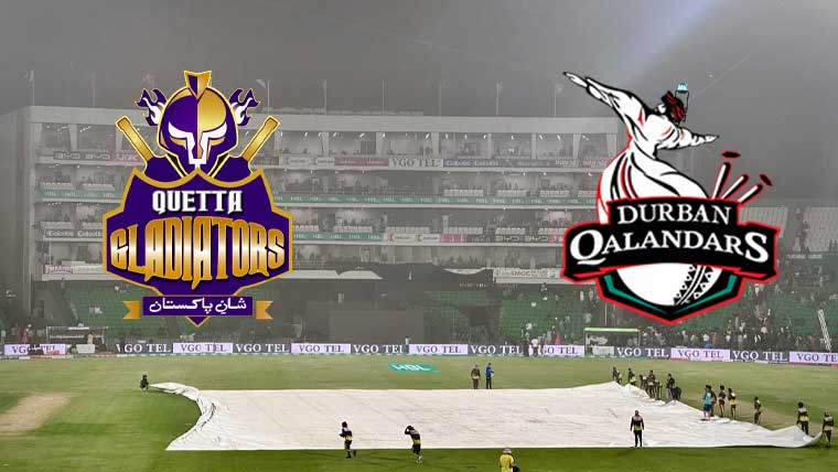 آندھی اور بارش کے باعث لاہور قلندرز اورکوئٹہ گلیڈی ایٹرز کا میچ بغیر نتیجہ ختم
