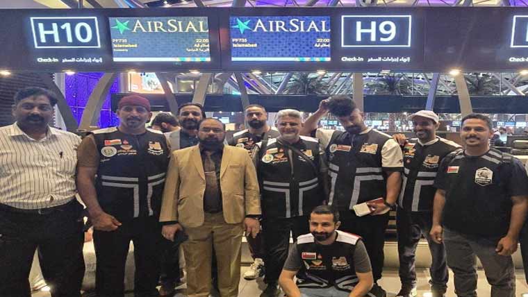 بوشیر بائیکرز کلب مسقط کا وفد پاکستان پہنچ گیا