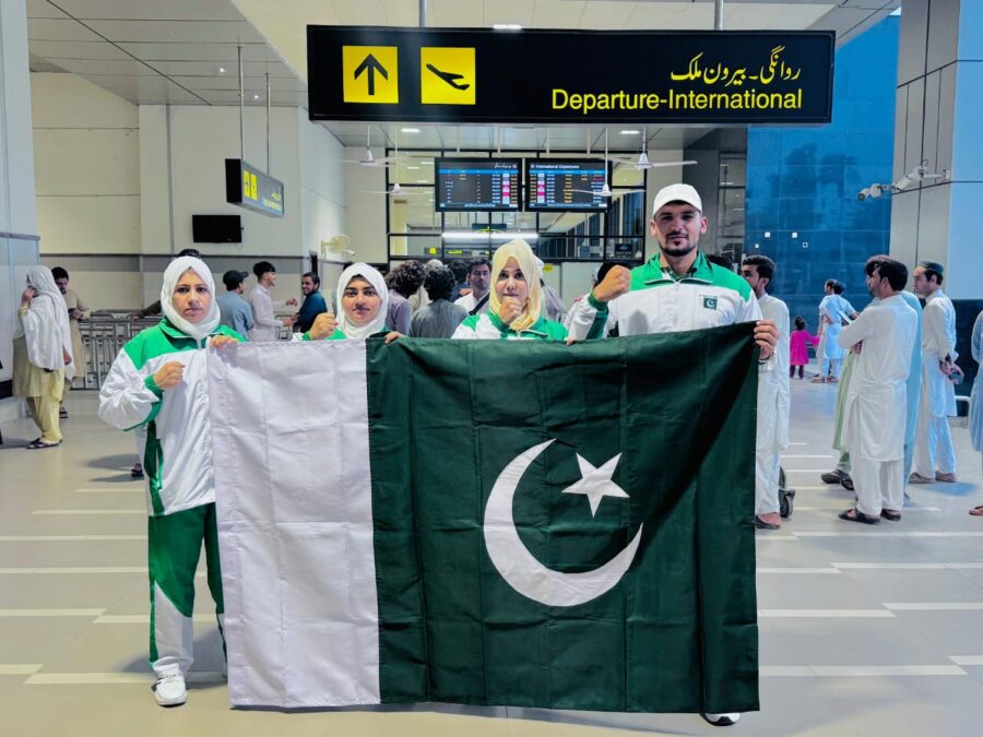 قومی گلوبل تائیکوانڈو ٹیم ورلڈ چیمپئن شپ میں شرکت کیلئے دبئی روانہ ہوگئی